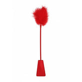 Ouch Crop With Feather Red Whip Default Title Whips & Paddles